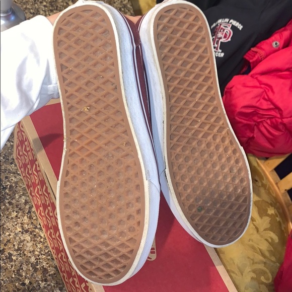 Vans canvas shoes burgundy 8.0 women’s - Picture 3 of 5